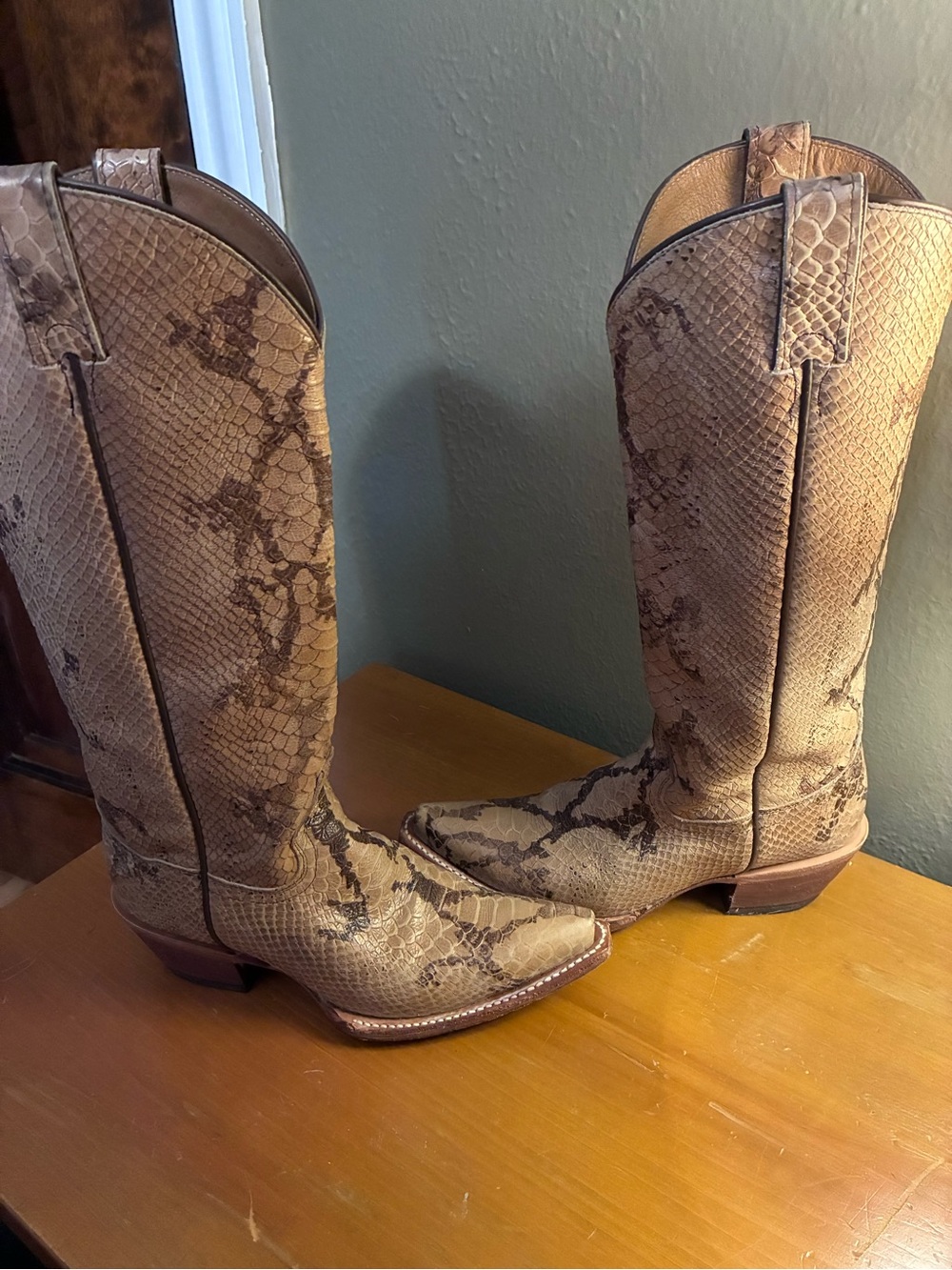 Snake-Print Western Boots - Picture 8 of 11